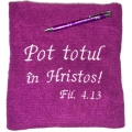 Prosop mov brodat, Pot totul in Hristos! Prosop mov brodat, Pot totul in Hristos!
